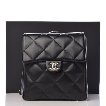 Chanel Lambskin Quilted Chain Backpack Black 12 of 12