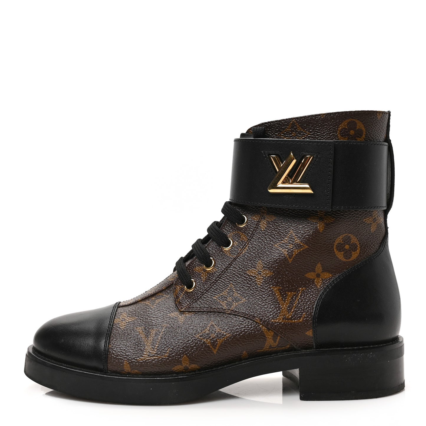 Calfskin Monogram Wonderland Flat Ranger Boots 40 Black