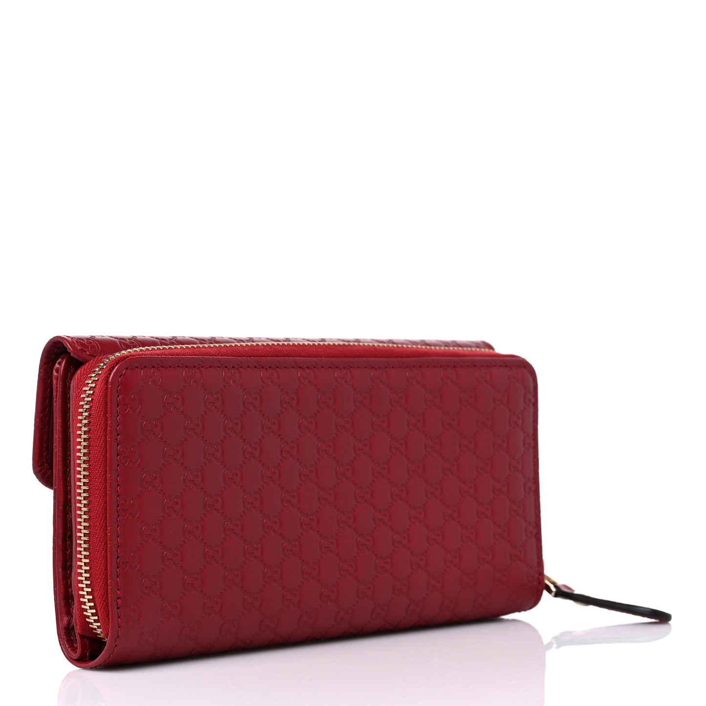 Soft Microguccissima Continental Zip Wallet Red