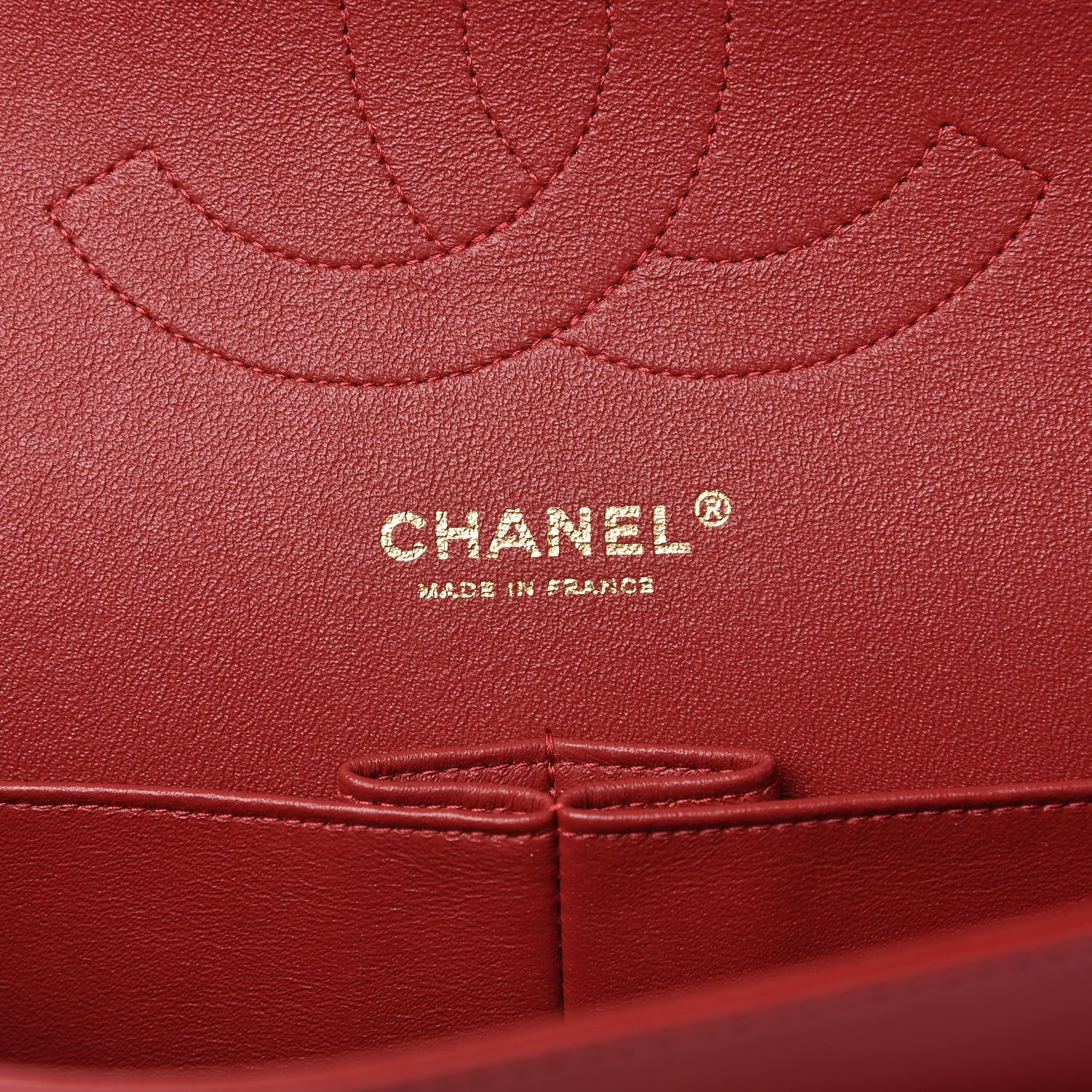 Chanel Lambskin Chevron Quilted Jumbo Double Flap Dark Red 6 of 16