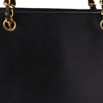 Chanel Caviar CC Shopper Tote Black 9 of 10