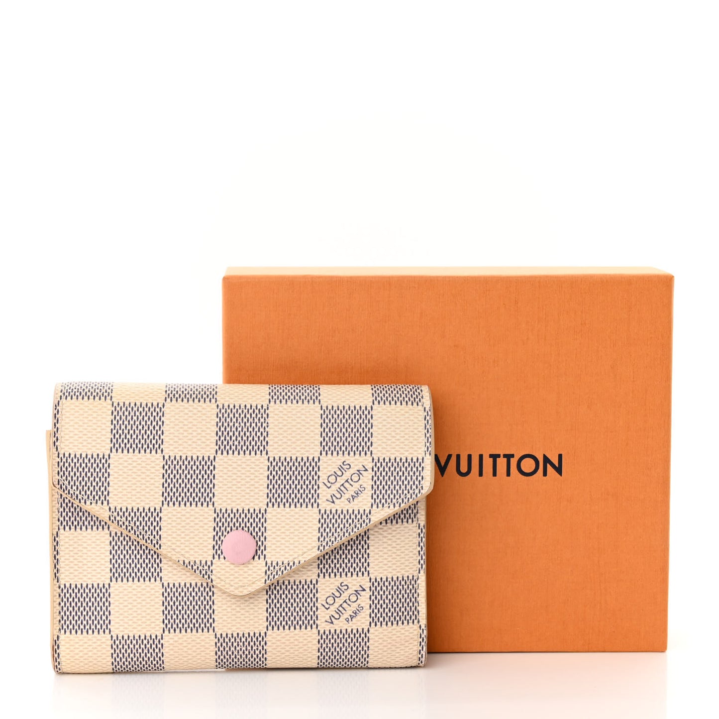 Damier Azur Victorine Wallet Rose Ballerine