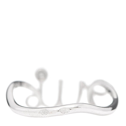 Christian Dior 18K White Gold Diamond Oui Ring 53 6.5 4 of 5