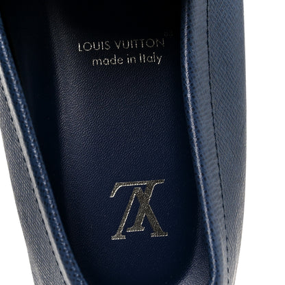 Louis Vuitton Taiga Mens Monza Moccasin Loafers 8.5 Marine 7 of 9