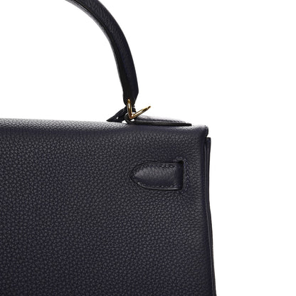 Hermes Togo Kelly Retourne 28 Bleu Nuit 24 of 33