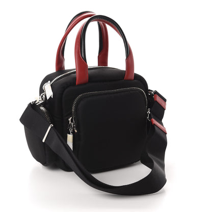 Prada Tessuto Nylon Pocket Top Handle Cargo Bag Black Fuoco 3 of 9