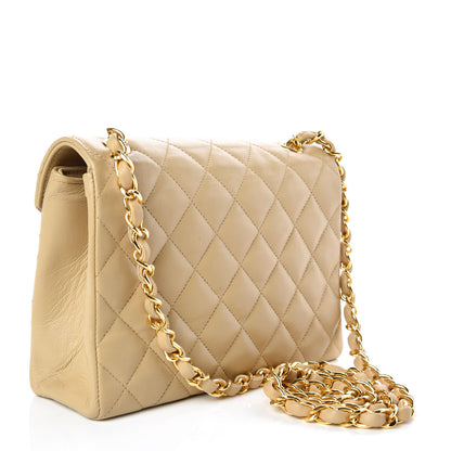 Chanel Lambskin Quilted Envelope Flap Beige 5 of 10