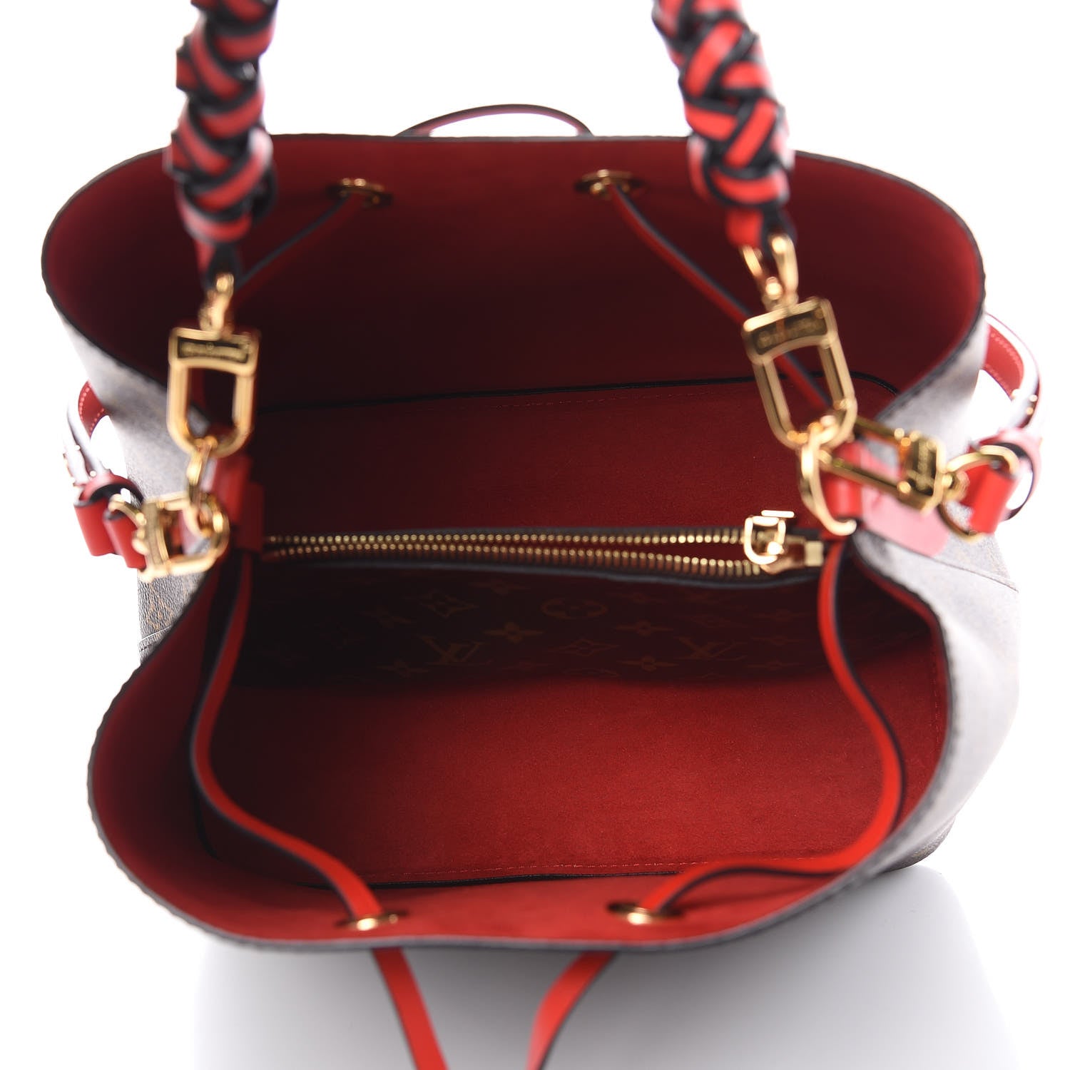 Louis Vuitton Monogram Braided Neonoe Coquelicot 6 of 10
