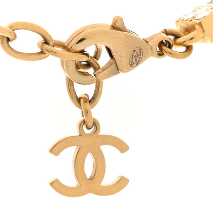 Chanel Crystal Pearl CC Choker Necklace Gold 4 of 5