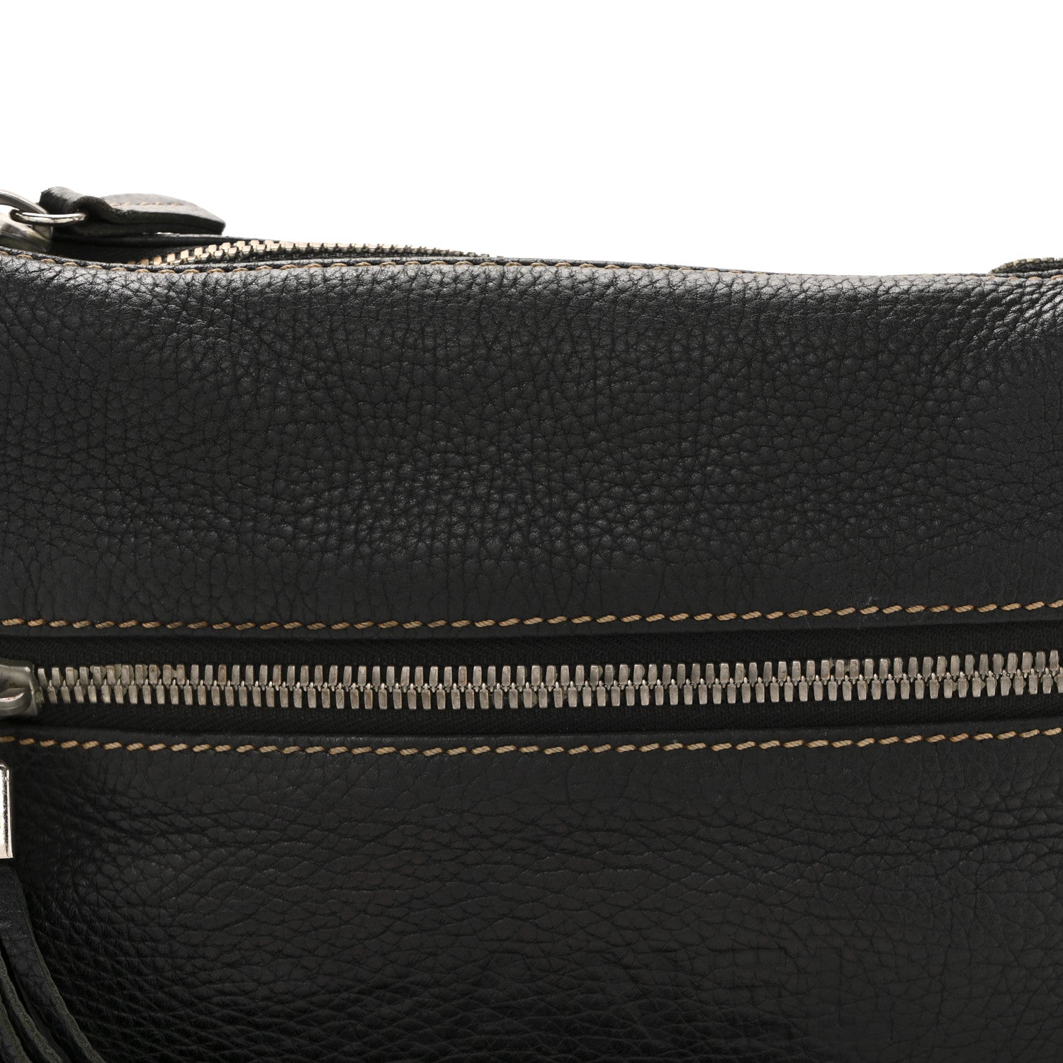 Chanel Grained Calfskin Tassel Shoulder Bag Black 8 of 14