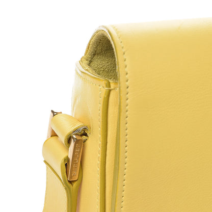 Saint Laurent Calfskin Classic Y Satchel Yellow 9 of 11