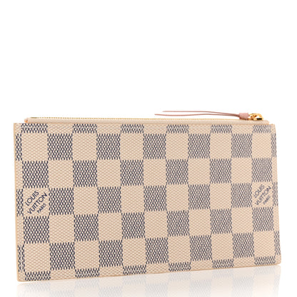 Louis Vuitton Damier Azur Felicie Chain Wallet Zippered Insert Rose Ballerine 3 of 6