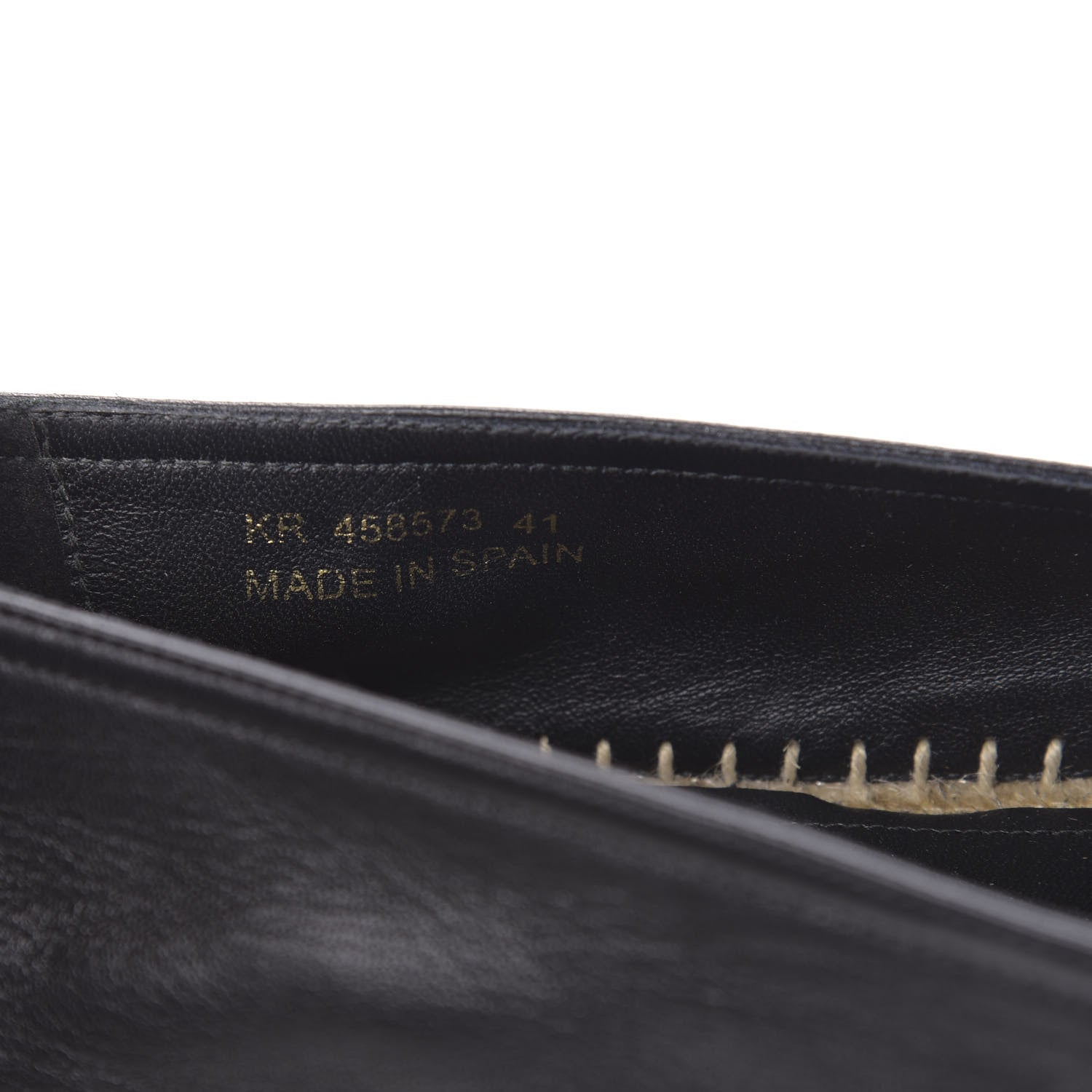 Saint Laurent Lambskin Monogram Espadrilles 41 Black 8 of 8