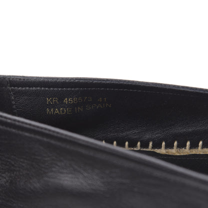 Saint Laurent Lambskin Monogram Espadrilles 41 Black 8 of 8