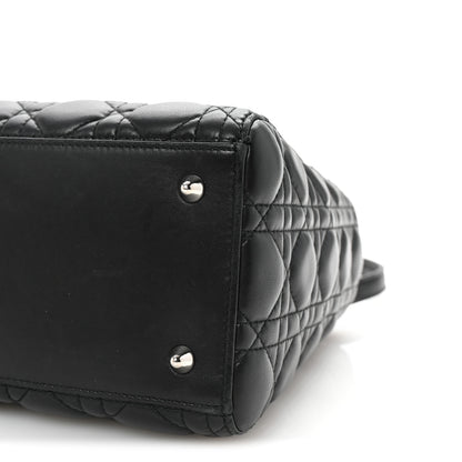 Christian Dior Lambskin Cannage Medium Lady Dior Black 9 of 9