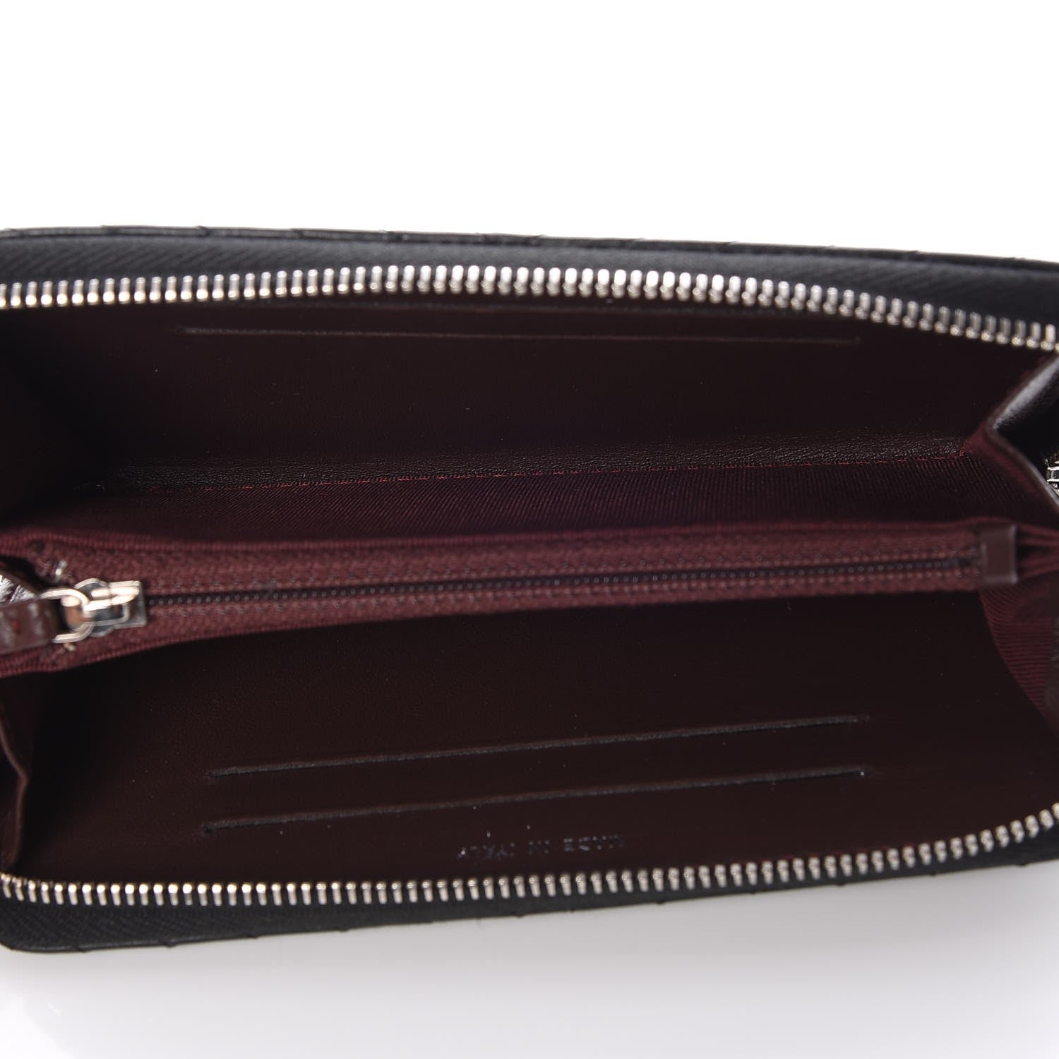 Chanel Lambskin Chevron Quilted Small Zip Around Wallet Black 5 of 9