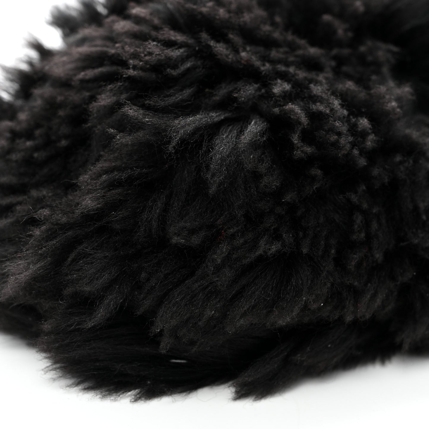 Shearling Lambskin The Pouch Chain Black