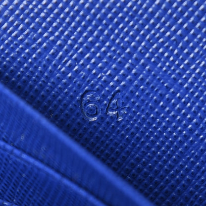 Prada Saffiano Metal Continental Flap Wallet Royal 8 of 9