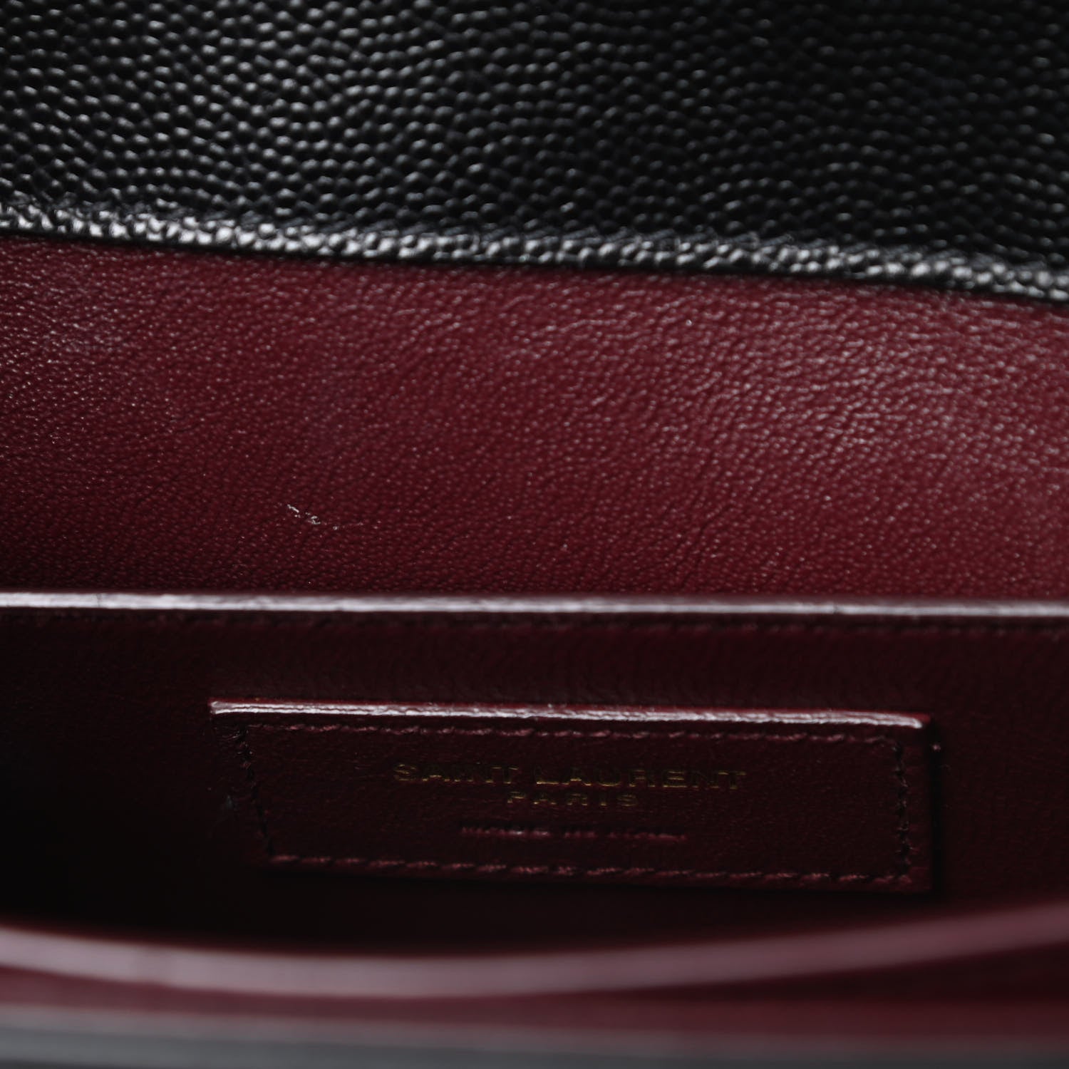 Saint Laurent Grain de Poudre Medium Classic Monogram Cassandra Top Handle Black Rouge Legion 8 of 12