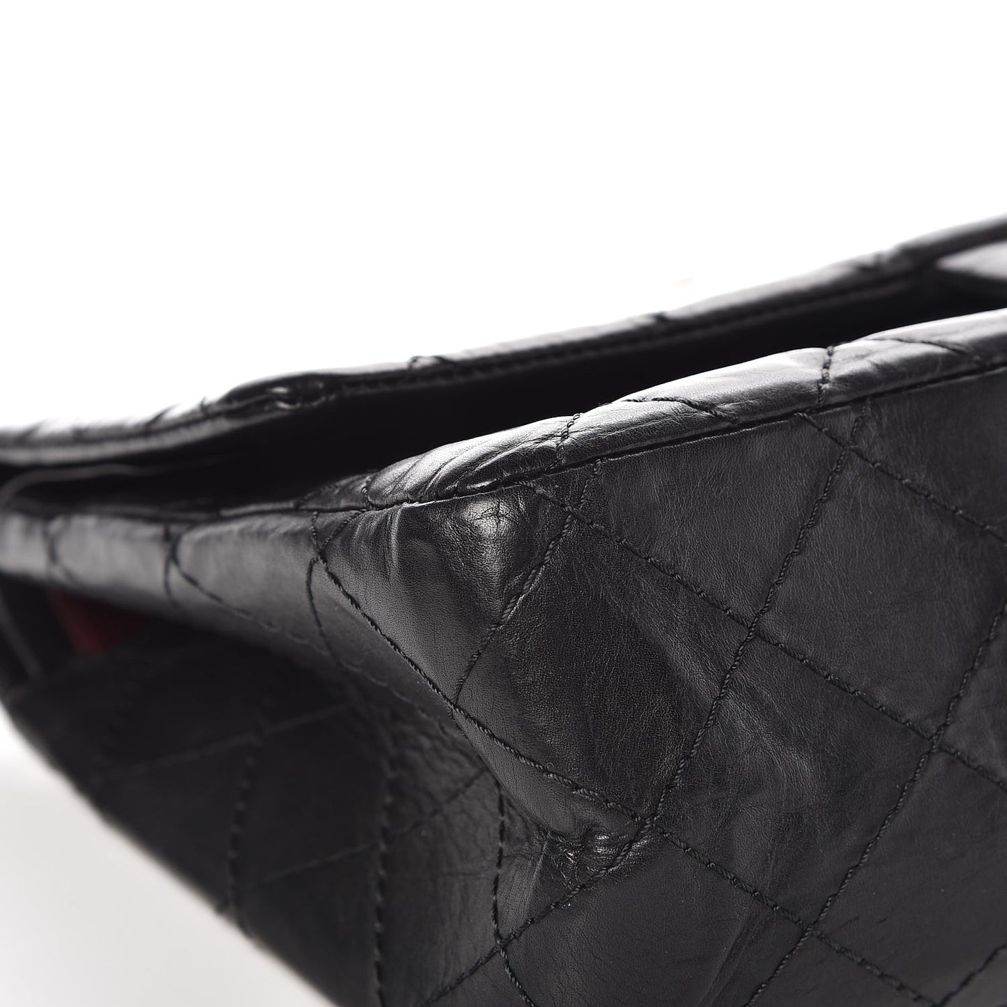 Aged Calfskin Quilted 2.55 Reissue 226 Flap Black