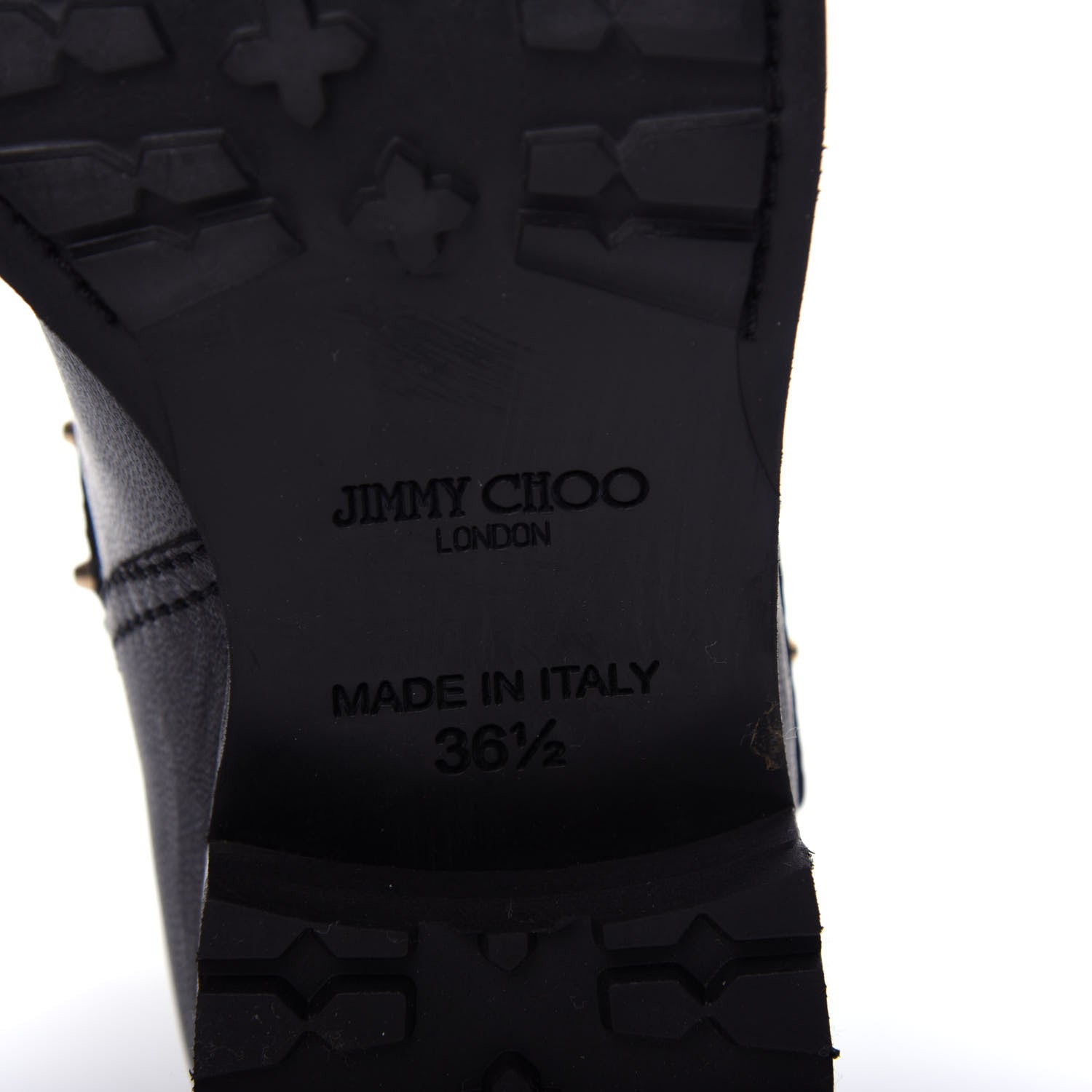 Jimmy Choo Studded Dash Biker Boots 36.5 Black 9 of 9