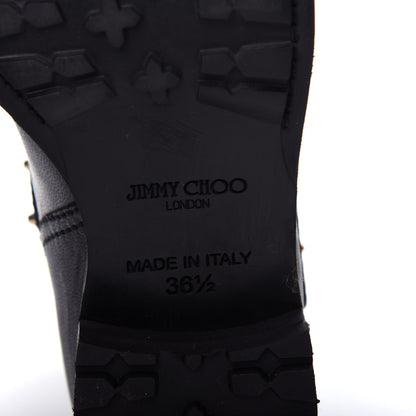 Jimmy Choo Studded Dash Biker Boots 36.5 Black 9 of 9
