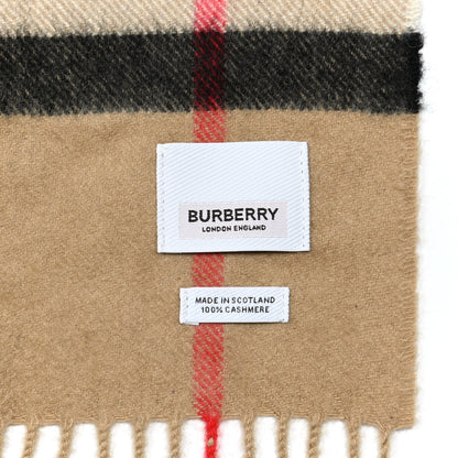 Burberry Cashmere Giant Check Fringe Scarf Archive Beige 3 of 6