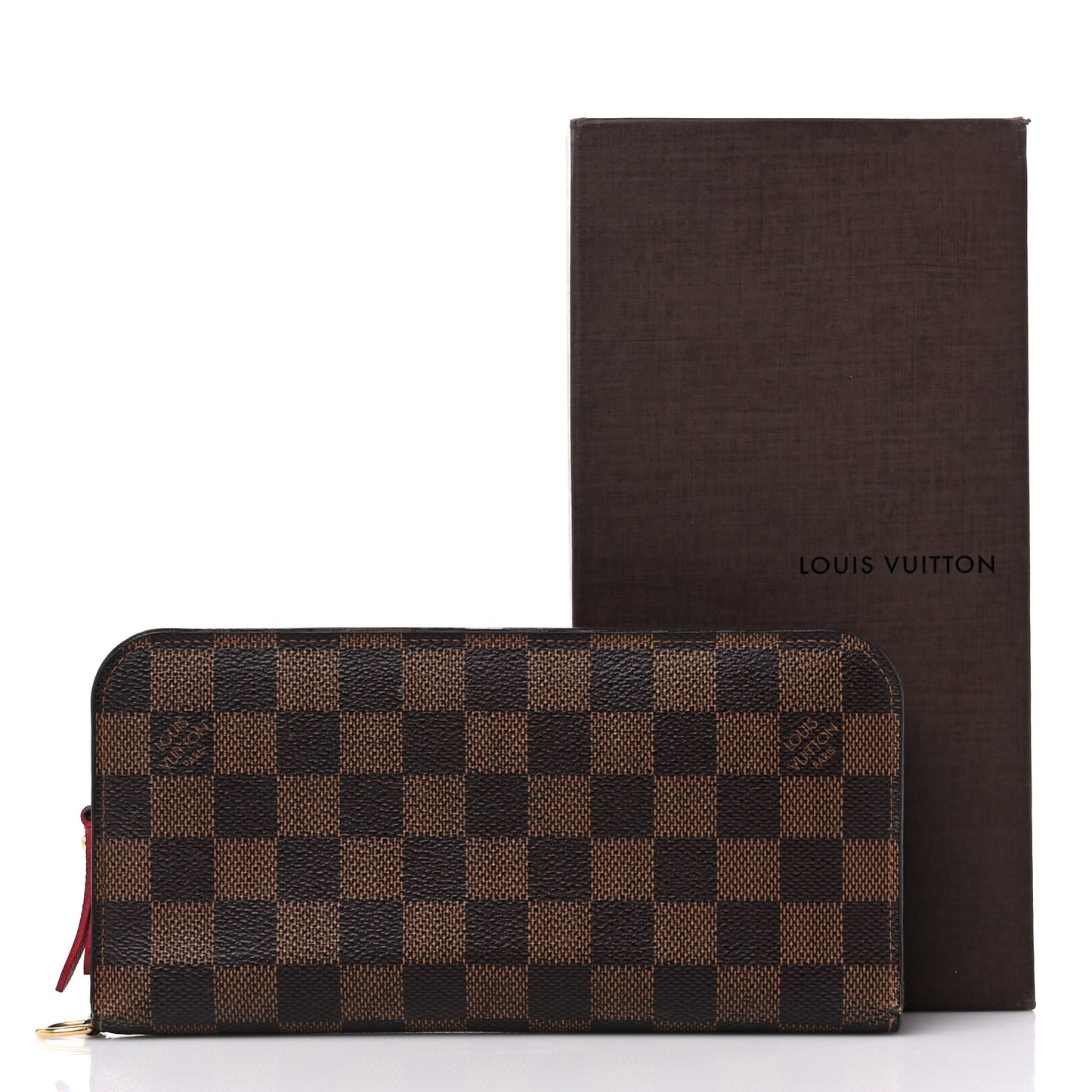 Damier Ebene Insolite Wallet Rouge