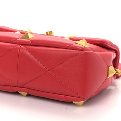 Valentino Garavani Nappa Medium Roman Stud Shoulder Bag Rouge Pur 8 of 8