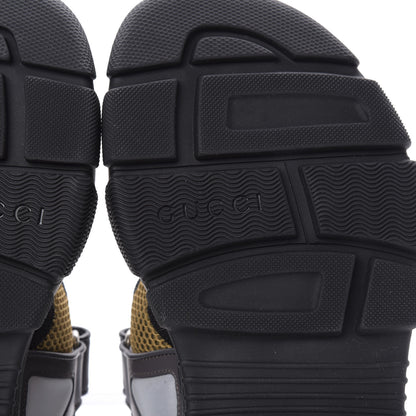 Gucci X SEGA Nappa Mesh Mens Aguru Sandals 8 Loess Black 6 of 8