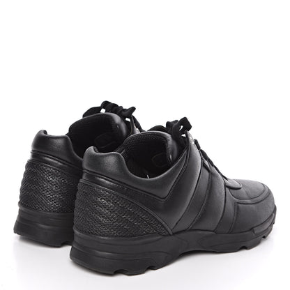 Chanel Calfskin Mens CC Sneakers 44 Black 4 of 9