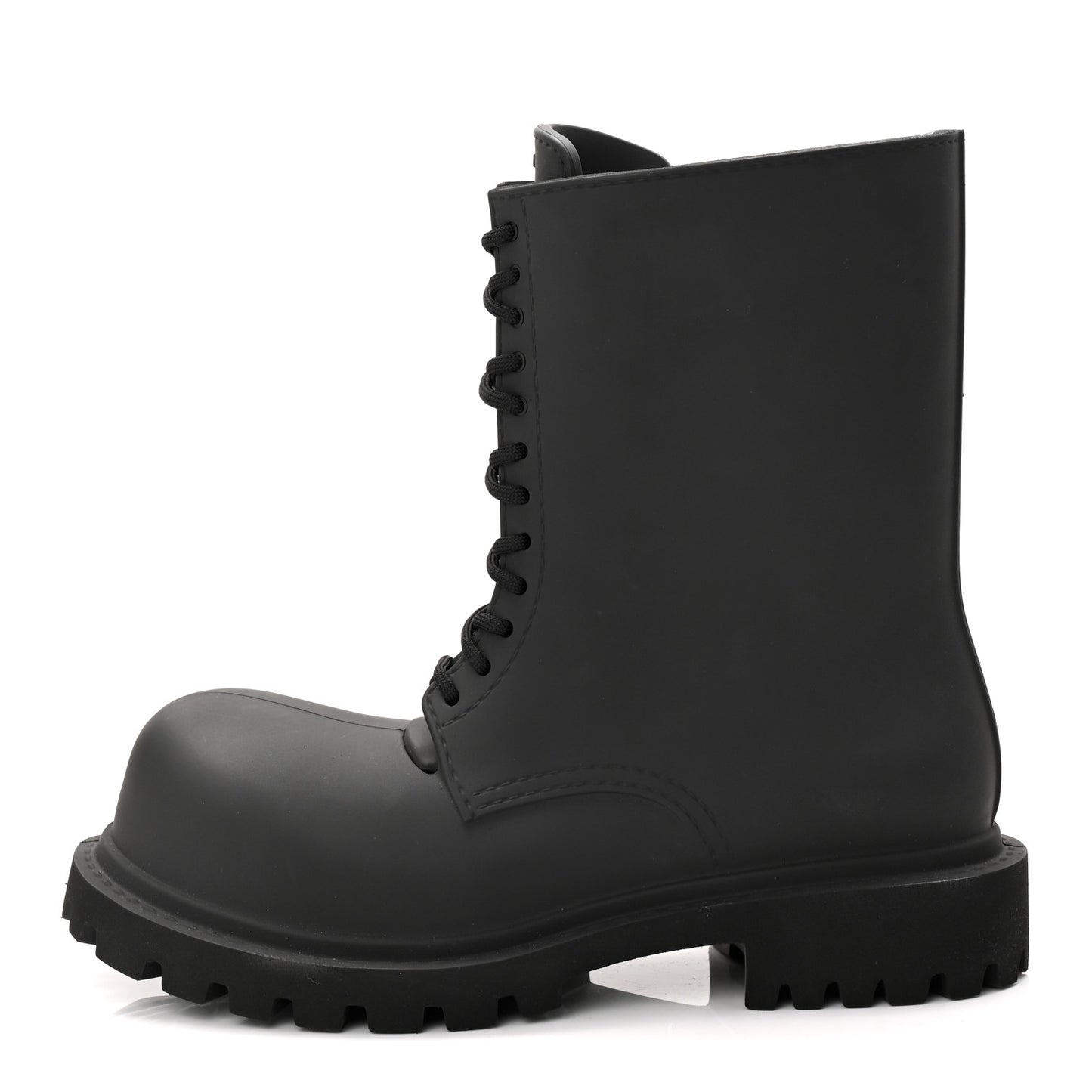 Rubber Mens Steroid Lace Up Boots 41 Black