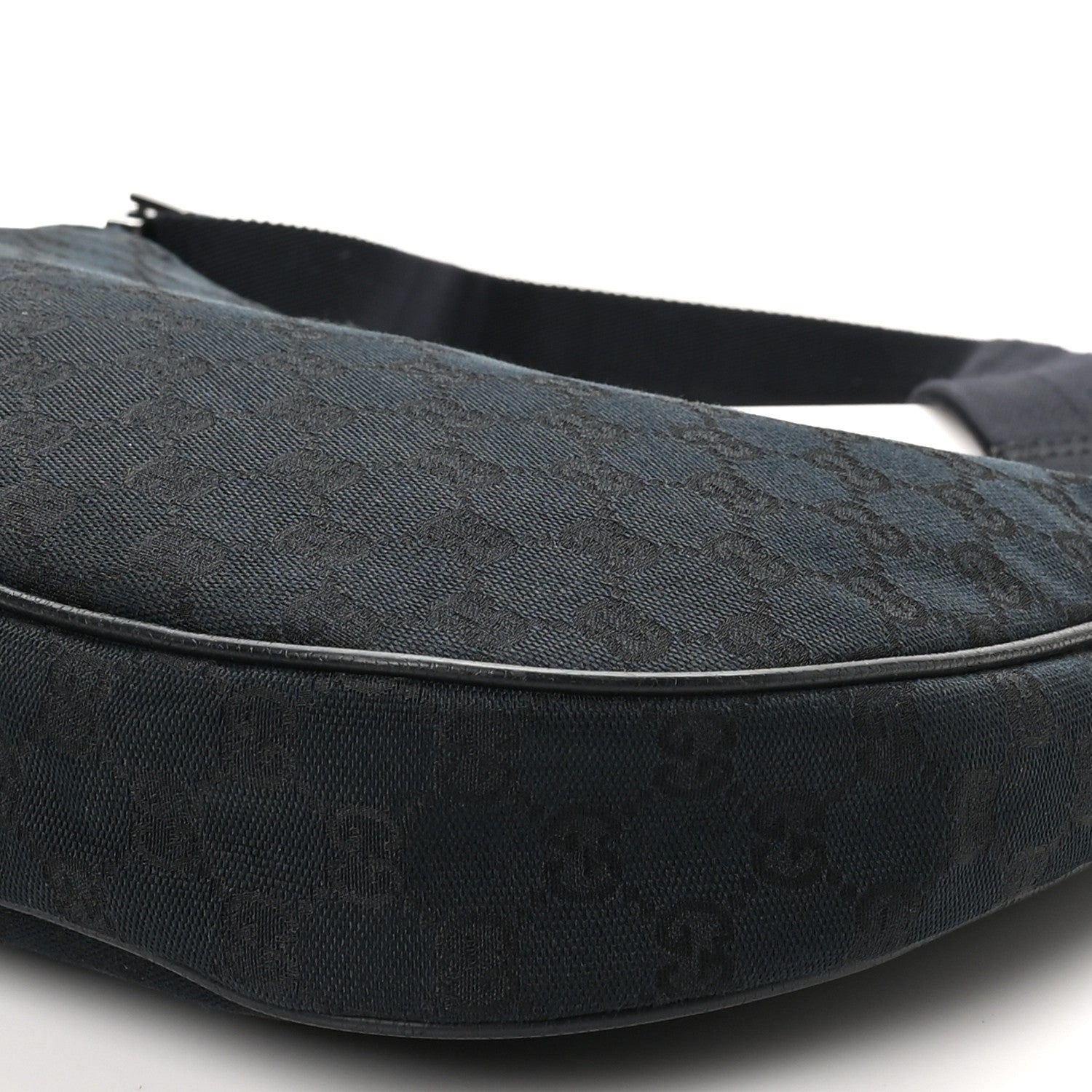 Gucci Monogram Medium Half Moon Hobo Black 9 of 9