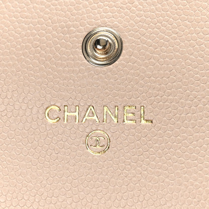 Chanel Caviar Pearl Quilted Coco Candy Wallet Beige 6 of 10