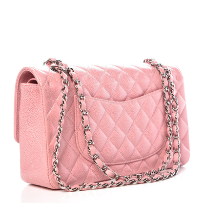 Chanel Caviar Quilted Medium Double Flap Pink 3 of 10