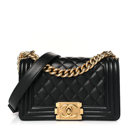 Chanel Lambskin Quilted Small Boy Flap Black 1 of 9