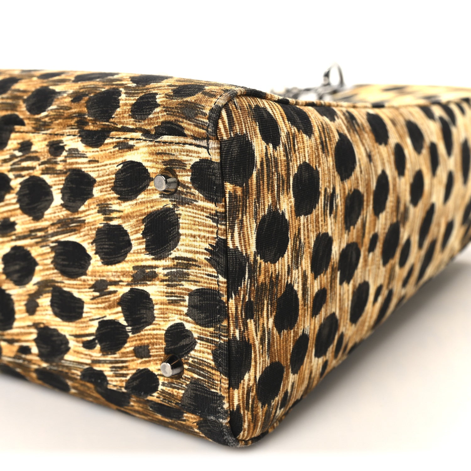 Christian Dior Canvas Leopard Print Large Lady Dior 9 of 11