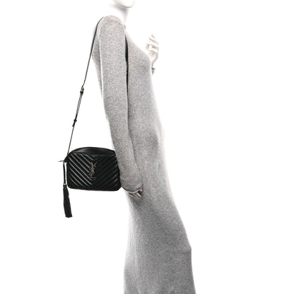 Saint Laurent Calfskin Matelasse Monogram Lou Camera Bag Black 2 of 10