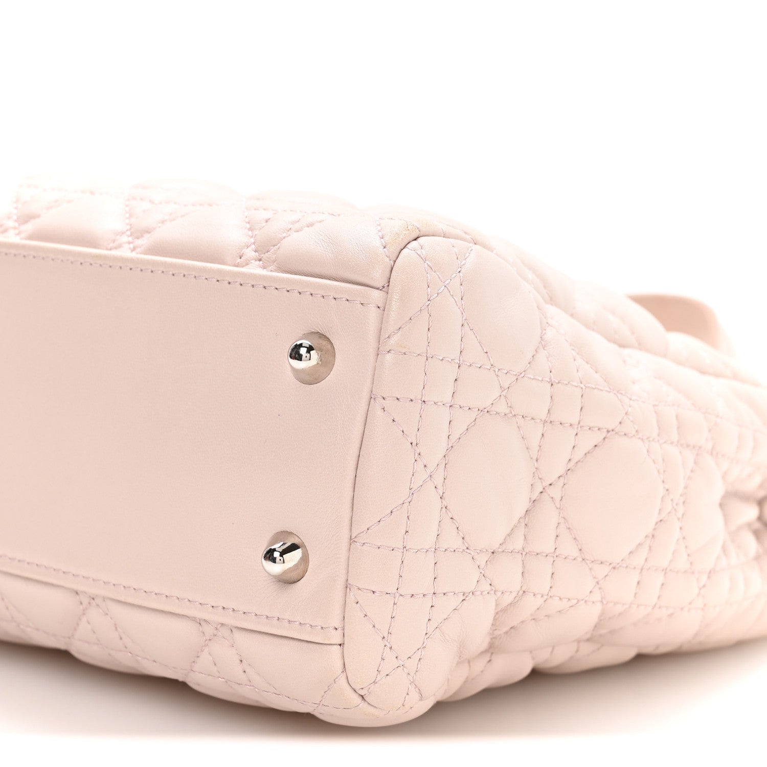 Christian Dior Lambskin Cannage Small Dior Soft Zipped Shopping Tote Light Pink 10 of 10