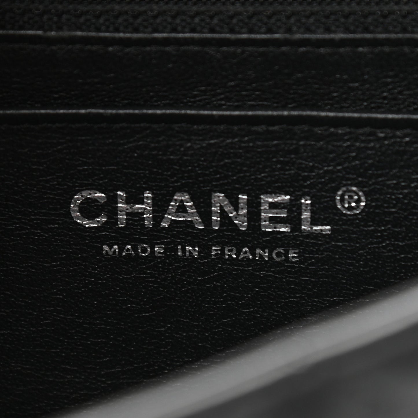 Crumpled Calfskin Quilted Mini Rectangular Flap So Black