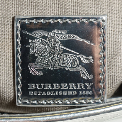 Burberry Patent Check Embossed Ember Tote Silver 6 of 8