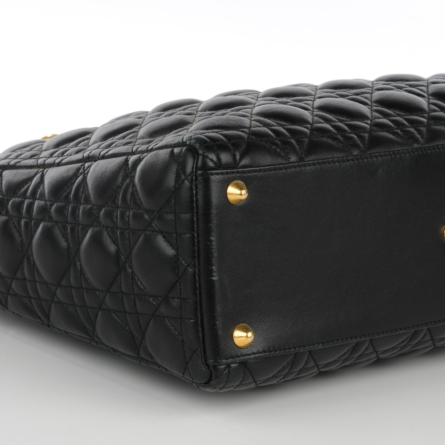 Lambskin Cannage Large Lady Dior Black