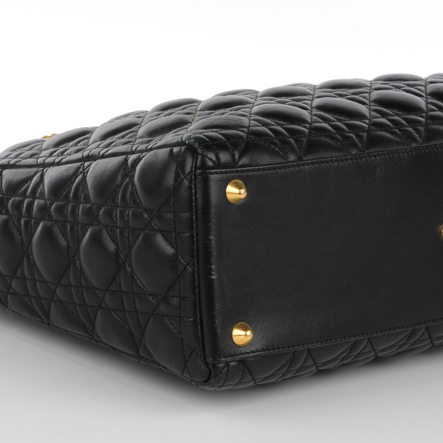 Christian Dior Lambskin Cannage Large Lady Dior Black 8 of 9