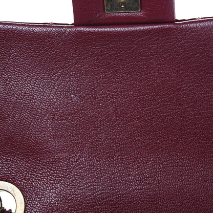 Chanel Patent Goatskin Quilted Medium CC Eyelet Flap Burgundy 10 of 12