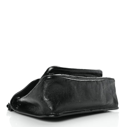 Saint Laurent Crinkled Calfskin Matelasse Monogram Medium Niki Chain Satchel Black 4 of 9