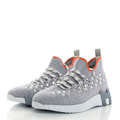Hermes Technical Canvas Womens Flex Slip-On Sneaker 36.5 Gris Silex 3 of 8