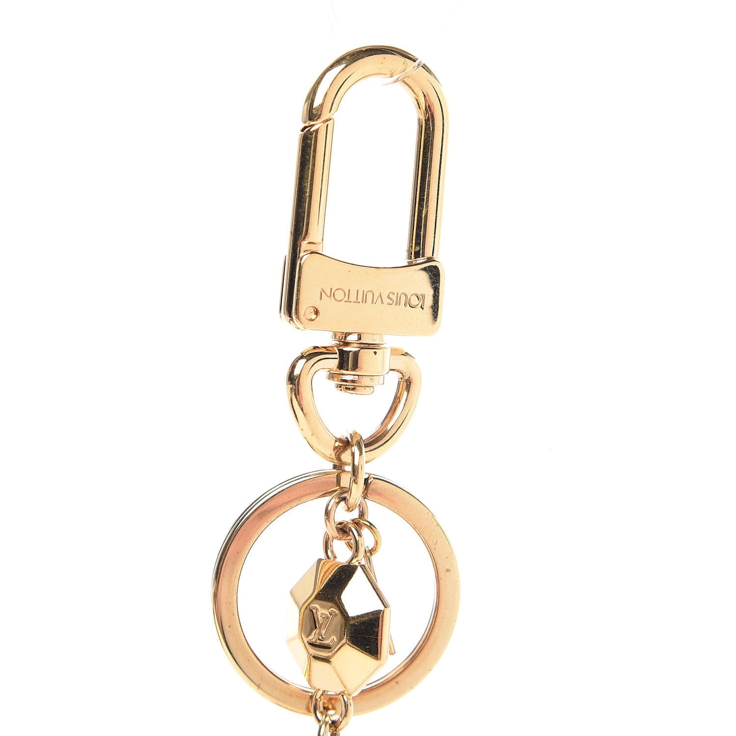 LV Facettes Bag Charm Key Holder Gold