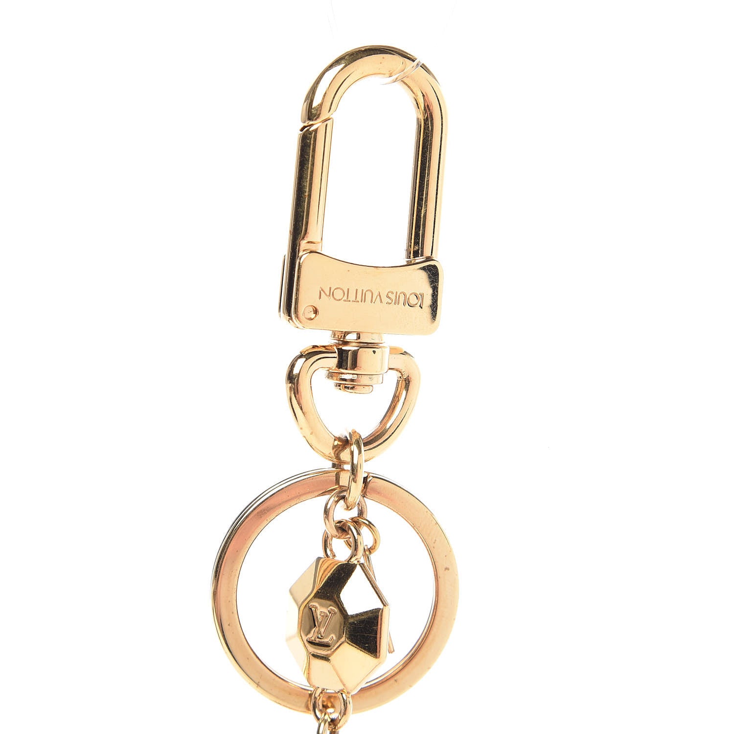 Louis Vuitton LV Facettes Bag Charm Key Holder Gold 3 of 6