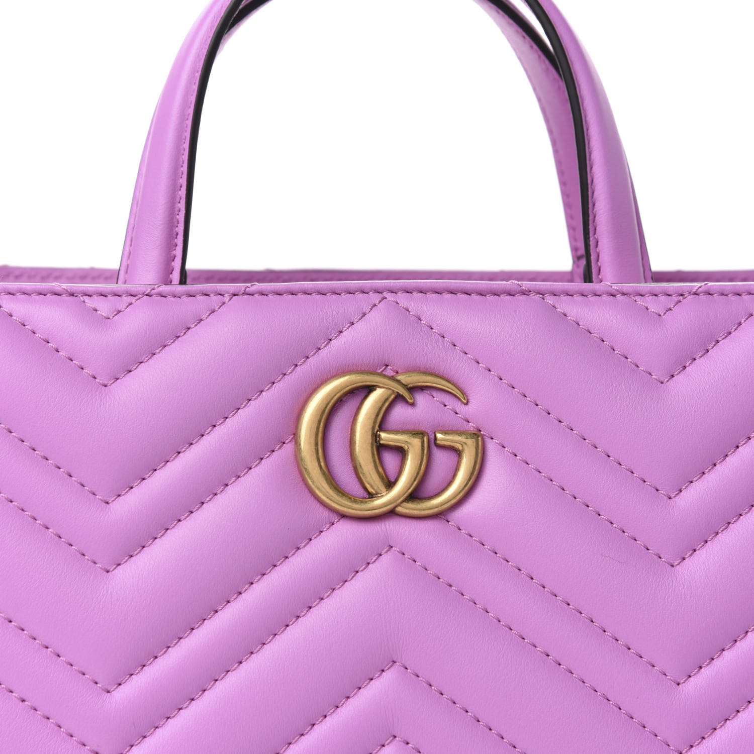Gucci Calfskin Matelasse Small GG Marmont Tote Candy Mousse 10 of 10