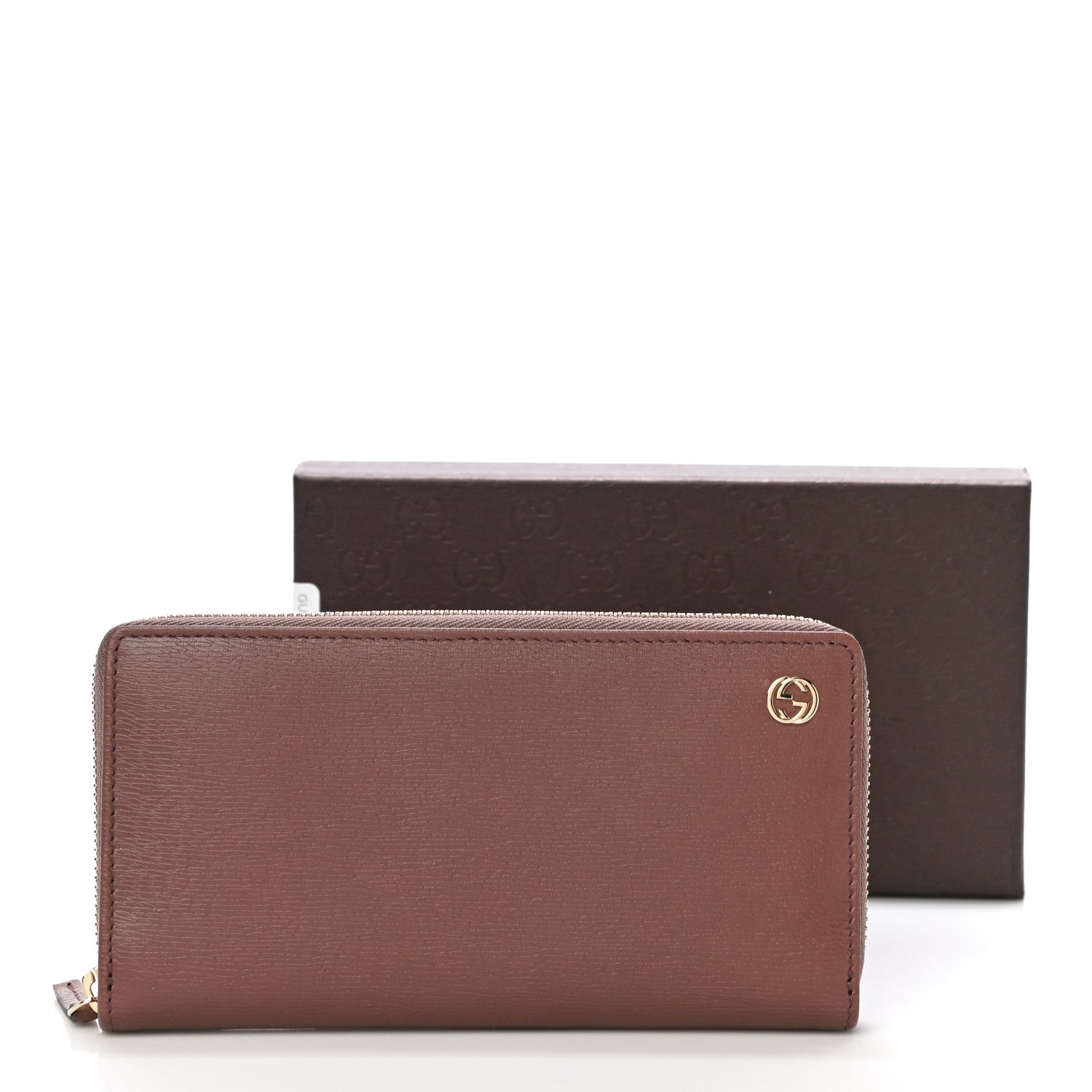 Gucci Calfskin Betty Zip Around Wallet Brown 10 of 10